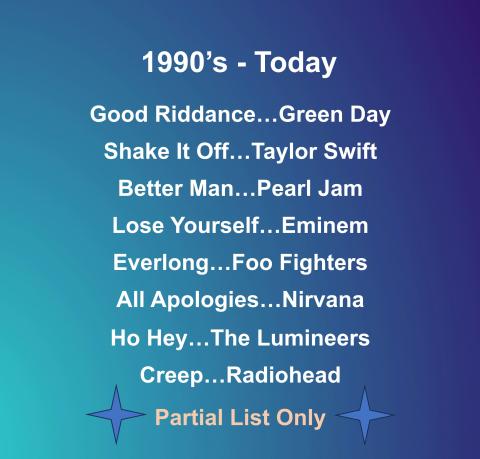songs 1990s